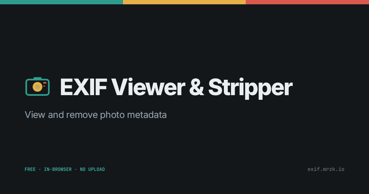 EXIF Viewer and Stripper