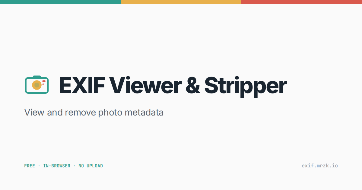 EXIF Viewer and Stripper
